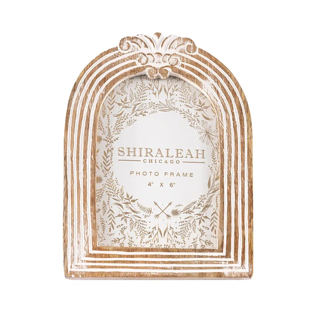 Shiraleah Eden Woven 4 x 6 Picture Frame, White